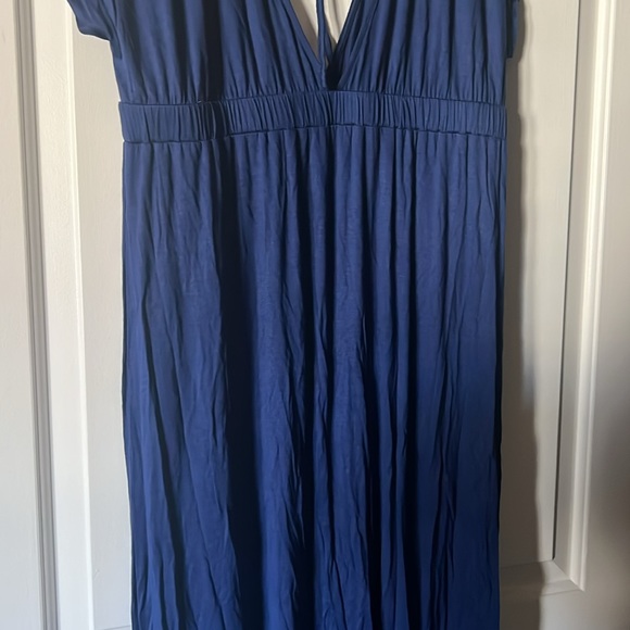 LOFT Beach Maxi Dress Cover-Up - Blue - M - Picture 3 of 7
